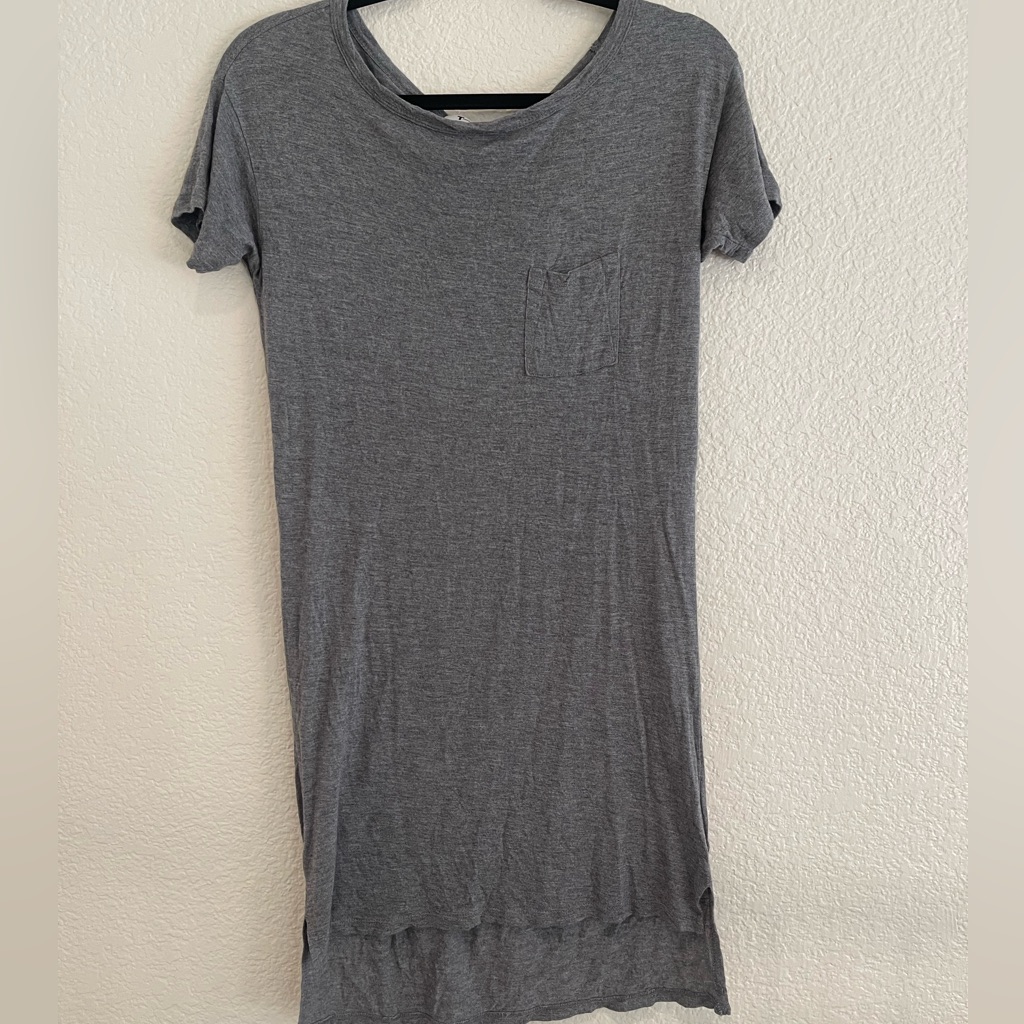 T By Alexander Wang T-Shirt Dress - Heather Gray